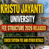 Kristu Jayanti University Fee Structure 2026 Released; Check Tuition Fee and Other Details